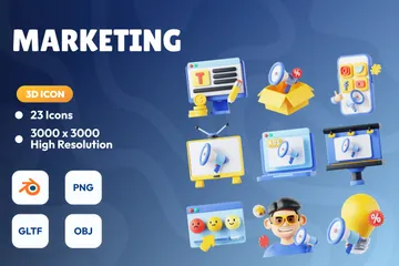 Marketing 3D Icon Pack