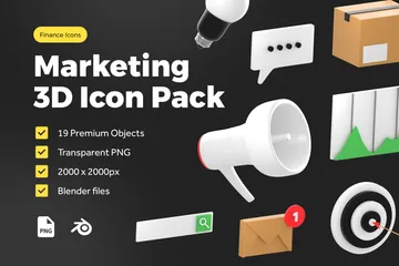 Marketing 3D Icon Pack