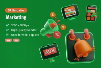 Marketing 3D Icon Pack