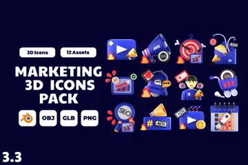 Marketing 3D Icon Pack
