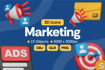 Marketing 3D Icon Pack