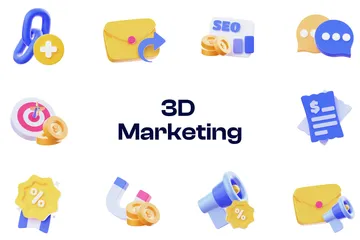 Marketing 3D Icon Pack