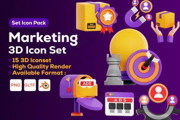 Marketing 3D Icon Pack