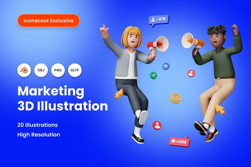 Instant AI 3D Illustration Packs | Custom Designs by IconScout