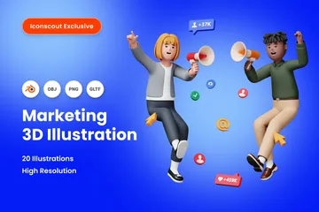 Marketing 3D Illustration Pack