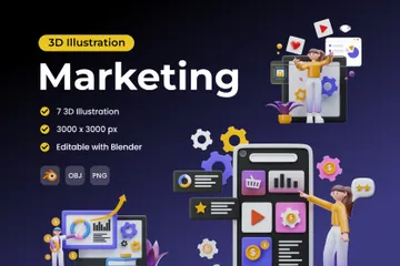 Marketing 3D Illustration Pack