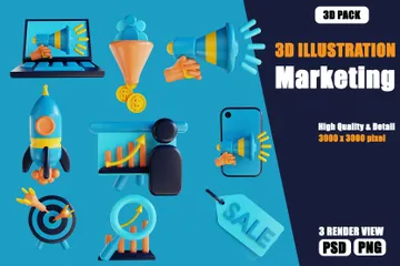 Marketing 3D Illustration Pack