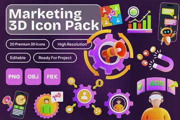 Marketing 4.0 3D Icon Pack