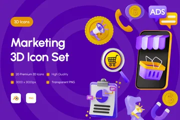 Marketing Paquete de Icon 3D