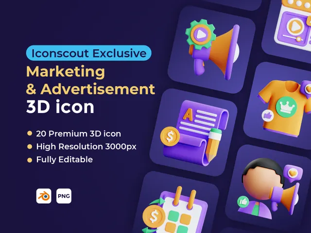 518,000+ 3D Illustrations in PNG, BLEND, FBX, glTF | IconScout