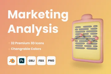 Marketing Analysis 3D Icon Pack