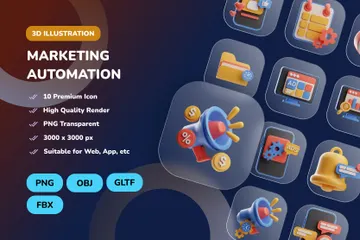 Marketing Automation 3D Icon Pack