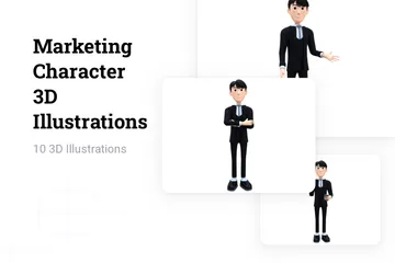 Marketing-Charakter 3D Illustration Pack