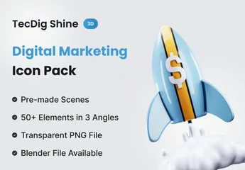 Le marketing numérique Pack 3D Icon