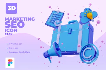 Marketing SEO 3D Illustration Pack