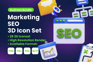 MARKETING SEO 3D Icon Pack