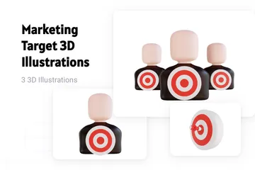 Marketing Target 3D Illustration Pack