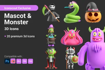 Mascot & Monster 3D Icon Pack