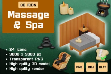 Massage & Spa 3D Icon Pack