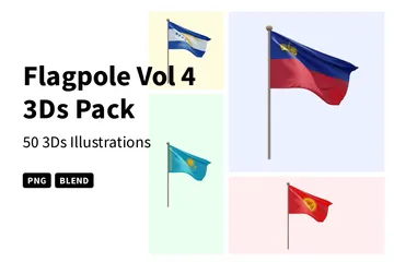 Mât de drapeau Vol 4 Pack 3D Icon