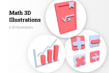 Matemática Pacote de Illustration 3D