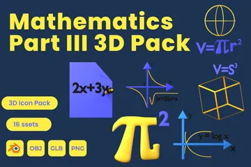 Matemática Parte III Pacote de Icon 3D