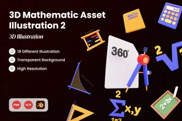 Matemáticas Paquete de Icon 3D