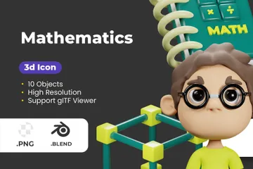Mathematics 3D Icon Pack