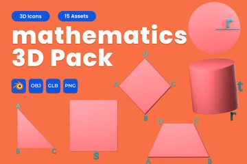 Mathematik 3D Icon Pack