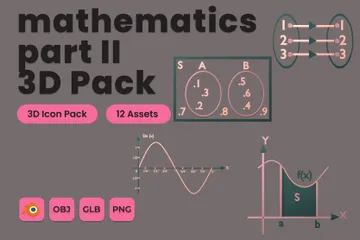 Mathematik Teil II 3D Icon Pack