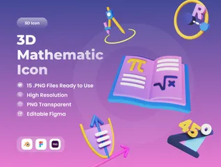 Mathématiques Pack 3D Icon