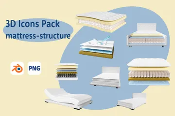 Mattress-structure- Material 3D Icon Pack