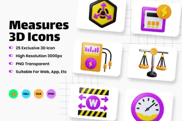 Measures 3D Icon Pack