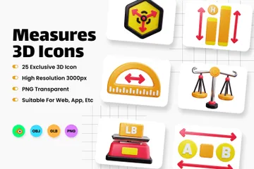 Measures 3D Icon Pack