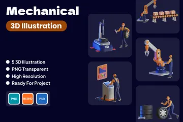 Mecânico Pacote de Illustration 3D
