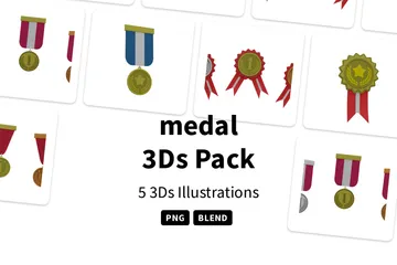 Medaille 3D Icon Pack
