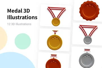 Médaille Pack 3D Illustration