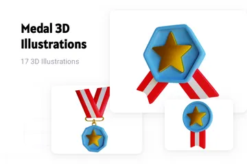 Medalha Pacote de Illustration 3D