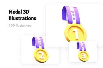 Free Medalla Paquete de Illustration 3D