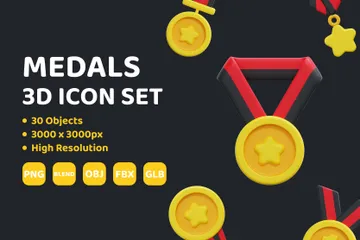 Medallas Paquete de Icon 3D