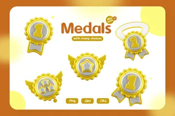 Medals 3D Icon Pack