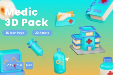 Médical Pack 3D Icon