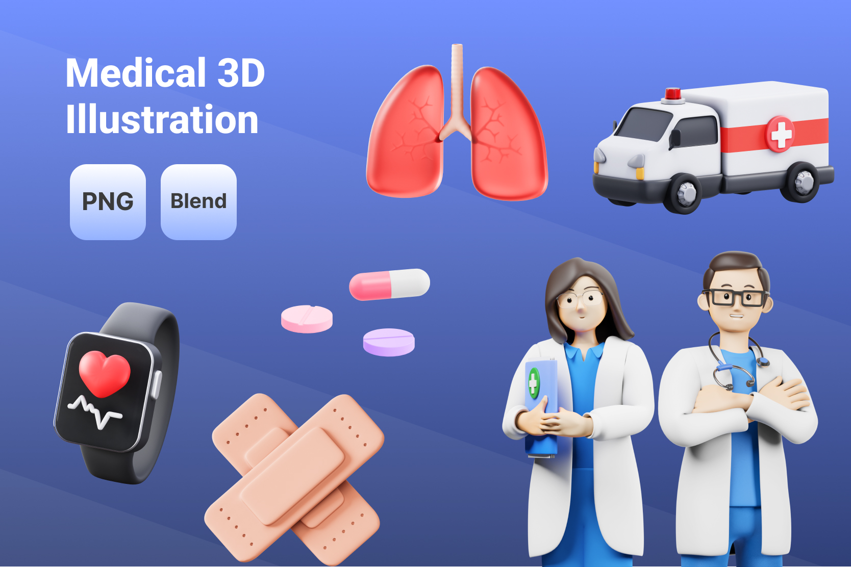 Premium Medical 3D Illustration pack from Healthcare & Medical 3D ...