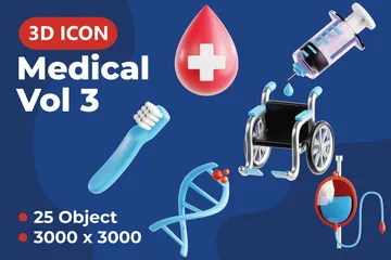 Médical Pack 3D Icon