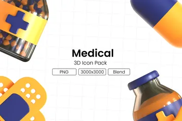 Médical Pack 3D Icon