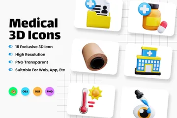 Médical 3D Icon Pack