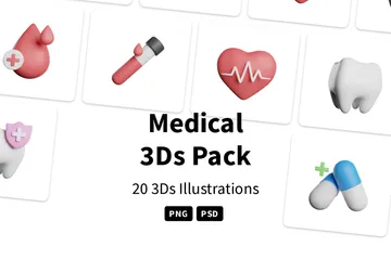 의료 3D Icon 팩