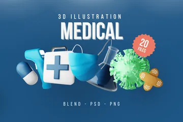医学 3D Iconパック