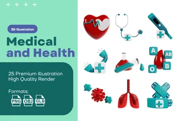 医療と健康 3D Illustrationパック