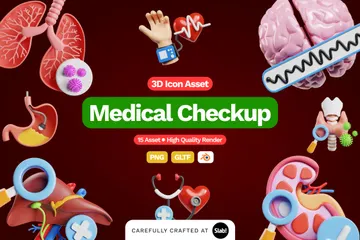Medical Checkup 3D Icon Pack